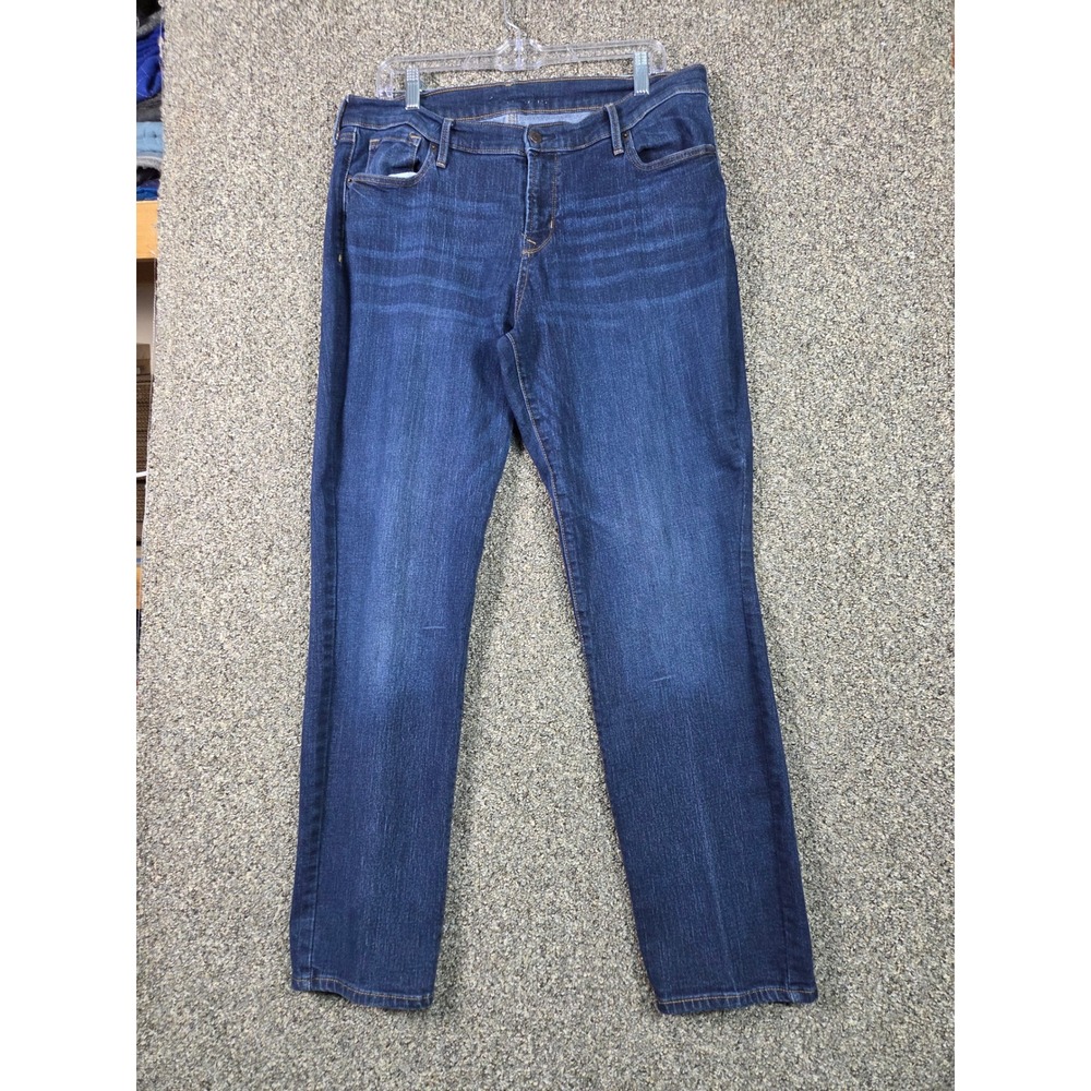 Old Navy Jeans Womens 14 Regular Dark Blue Straight Leg Stretch Denim